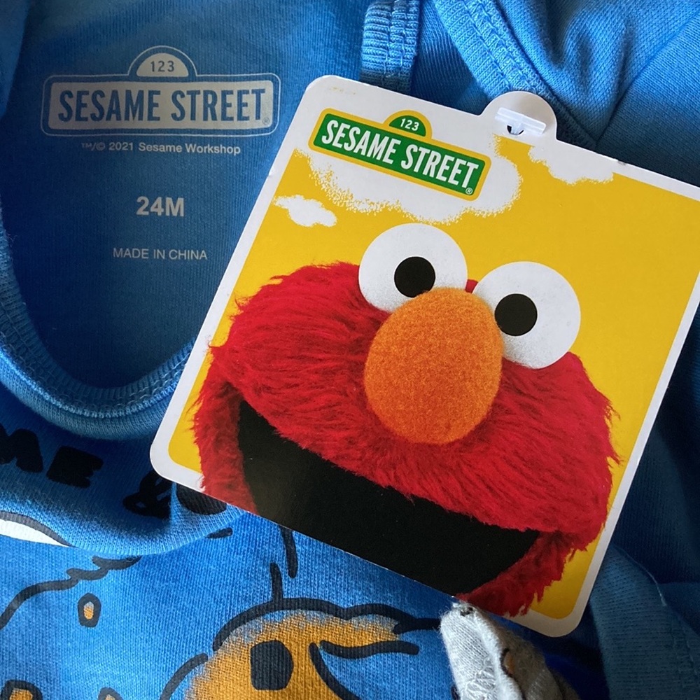 Sesame Street Cookie Monsters Bodysuits & Bibs - Picture 12 of 16
